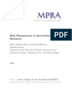 Risk Management in International Bussiness: Munich Personal Repec Archive