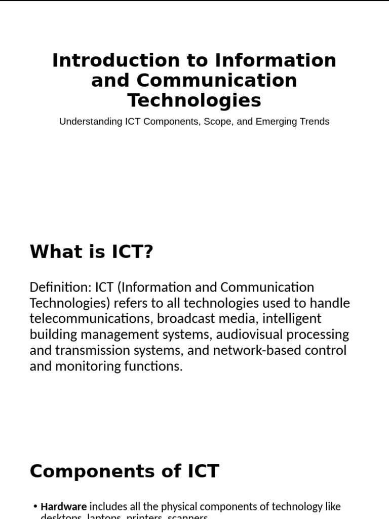 Introduction To Information and Communication Technologies | PDF ...