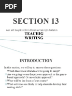 Section 13: Teachig Writing