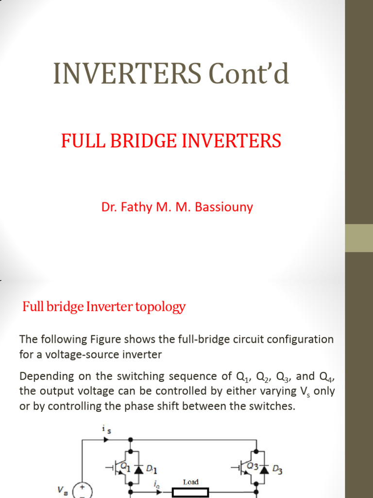 Full Bridge Inverter Analysis and Operations | PDF | Power Inverter ...