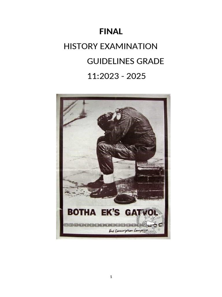 Grade 11 History Exam Guidelines 2023-2025 | PDF | Apartheid | Communism