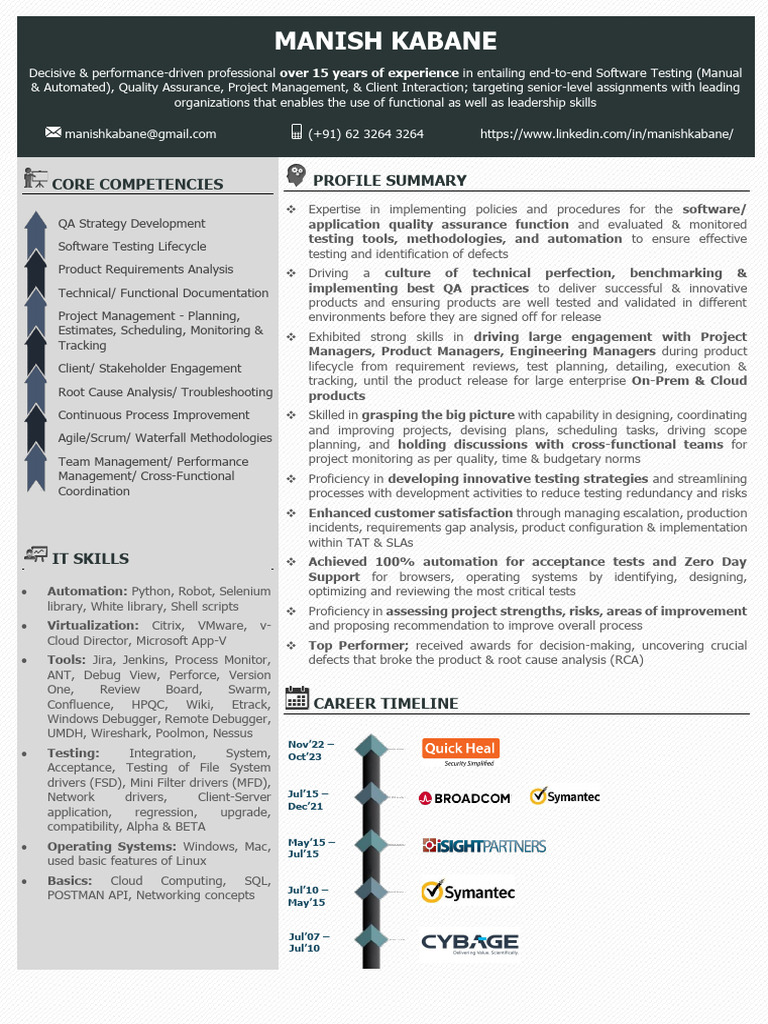 Senior QA Engineer with Automation Expertise | PDF | Quality Assurance ...
