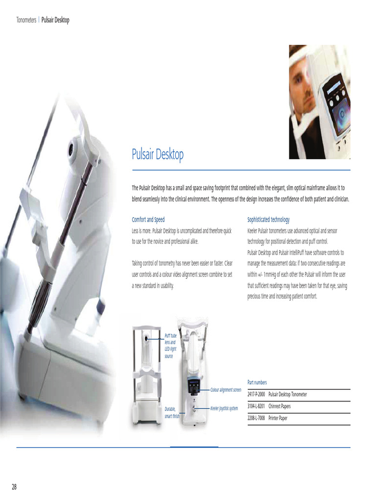 Keeler Pulsair Desktop Tonometer Overview | PDF | Power Supply ...
