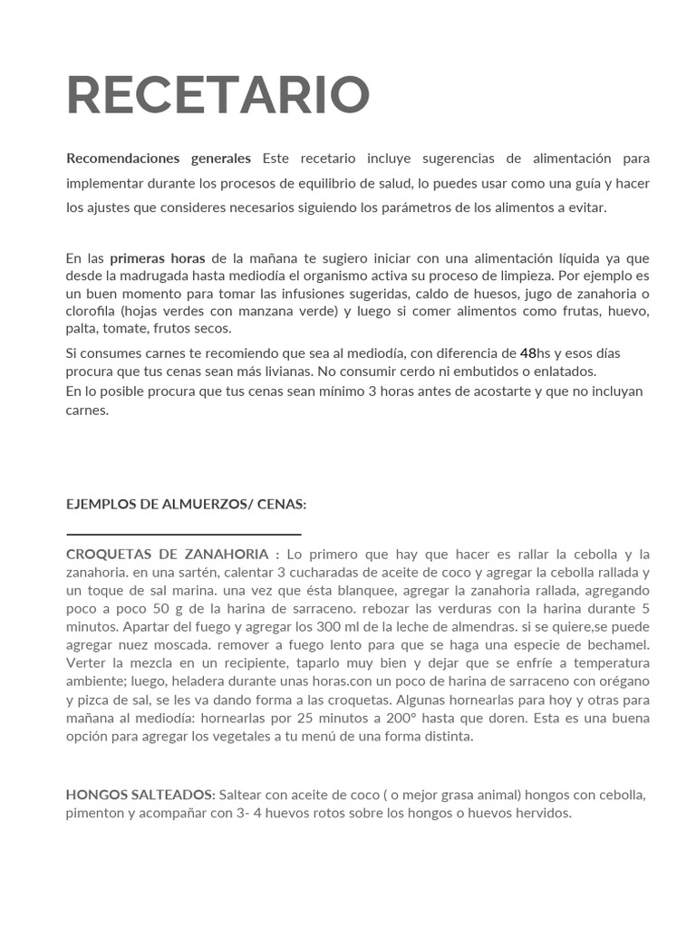 Rece Tario | PDF | ensalada | Panes
