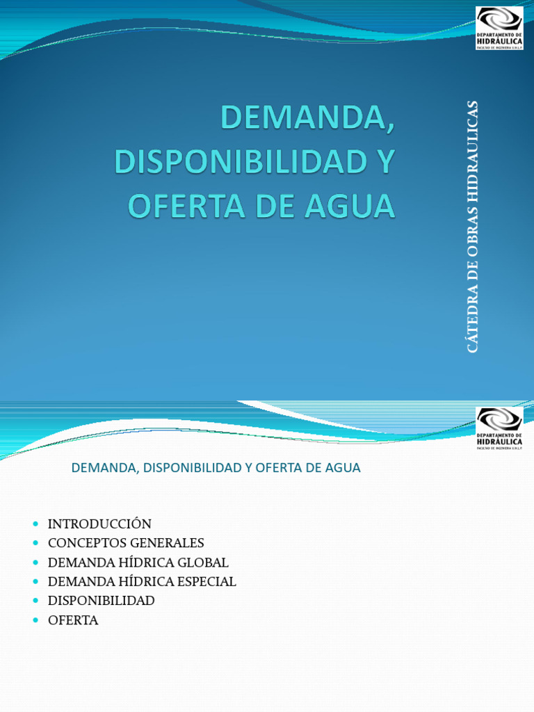 Demanda y Oferta de Agua en Cuencas | PDF | Agua | Riego