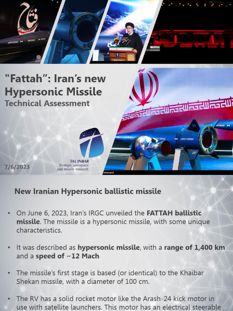 Iran's Fattah Hypersonic Missile Overview | PDF | Atmospheric Entry ...
