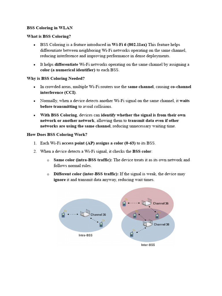 Understanding BSS Coloring in Wi-Fi 6 | PDF | Wi Fi | Wireless Lan