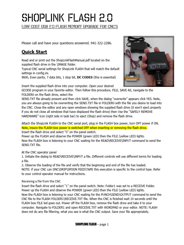 ShopLink Flash 2.0 CNC Upgrade Guide | PDF | Usb Flash Drive | Computer ...