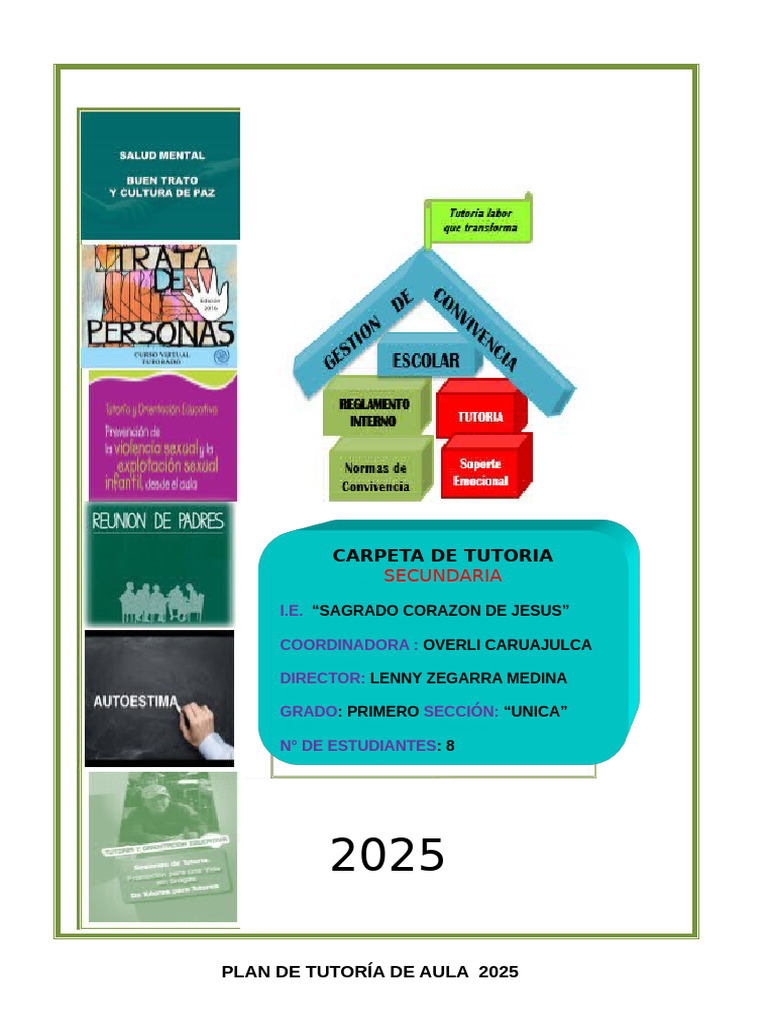 Plan de Tutoría 2025 para Secundaria | PDF | Violencia | Sicología