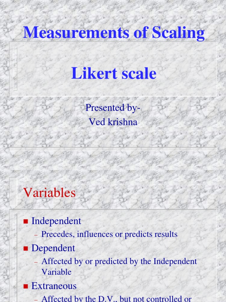 Understanding Measurement Scales and Variables | PDF | Level Of ...