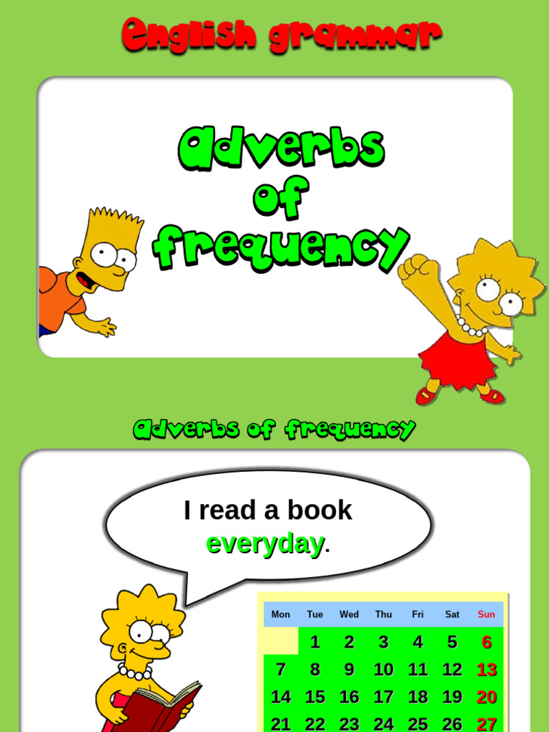 Adverbs of Frequency PPT Flashcards Fun Activities Games - 42028 | PDF
