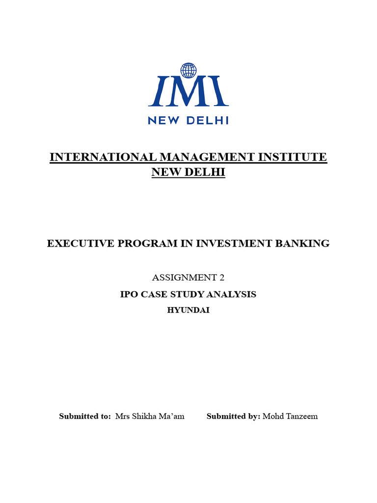Hyundai IPO Analysis and Insights | PDF | Initial Public Offering ...