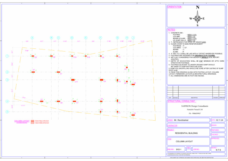 01.footing Details-R1 Footing | PDF