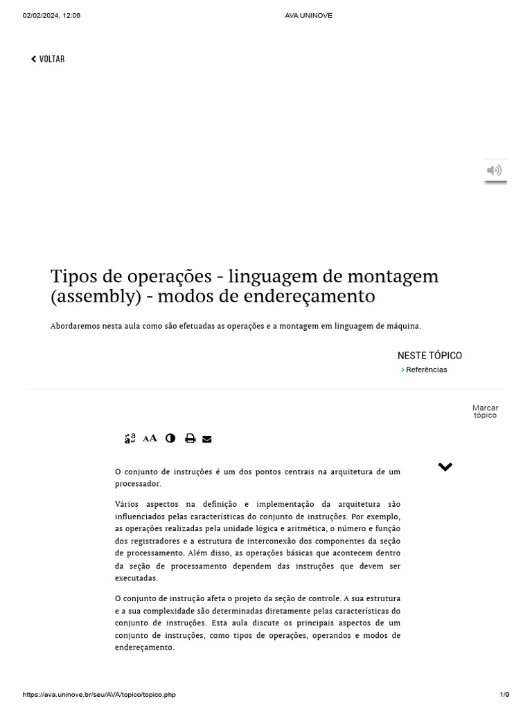 Tipos de Operações em Linguagem de Montagem | PDF | Linguagem Assembly ...