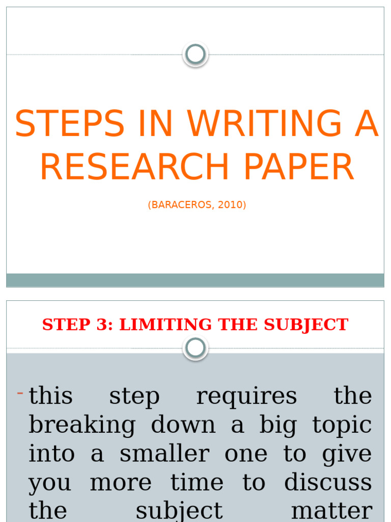 Steps to Write a Research Paper | PDF | Bibliography | Cognition