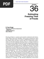 Estimating Freezing Time For Foods