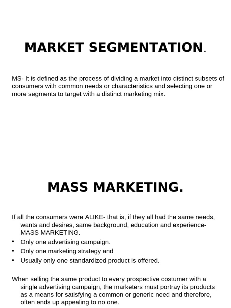 Market Segmentation | PDF | Market Segmentation | Marketing