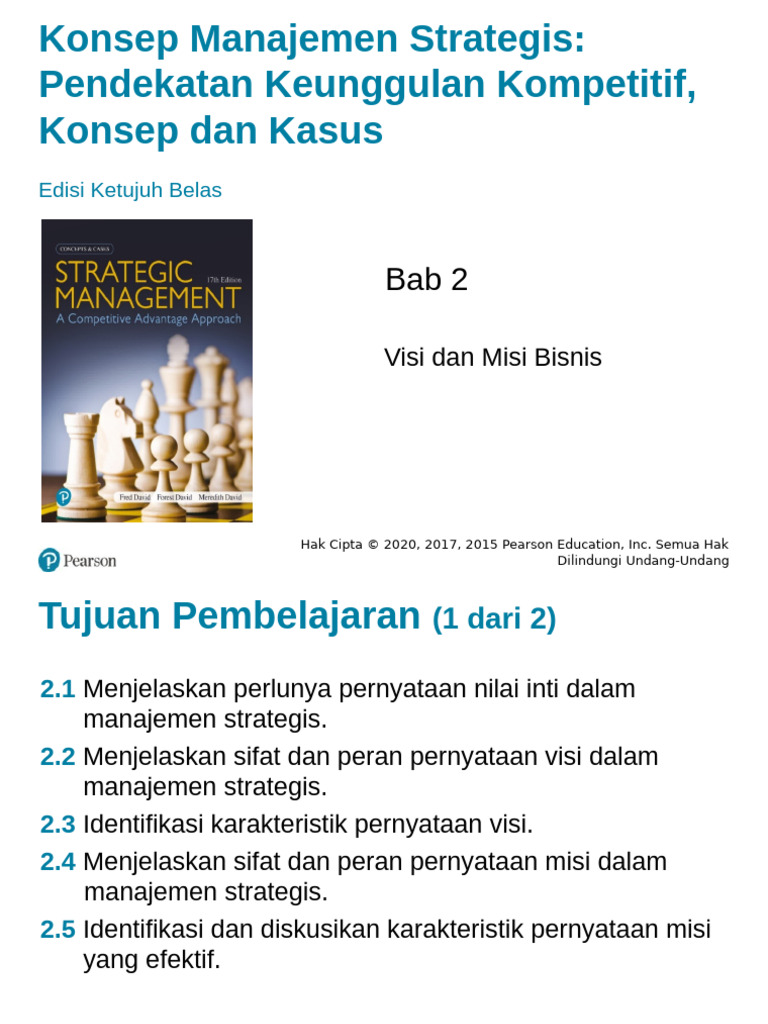 David Strategic Management 17e Accessible PowerPoint 02 B.indo | PDF
