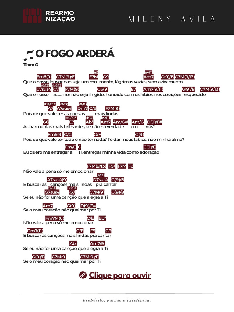 O Fogo Arderá: Louvor e Adoração | PDF