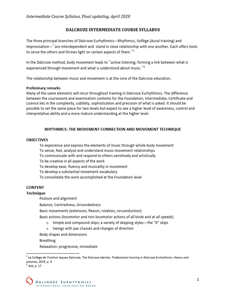 186 - Intermediate Course Syllabus - Final Updating - April - 2020 ...