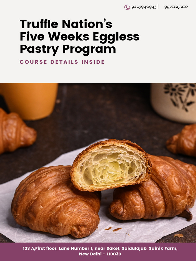 5-Week Eggless Pastry Program | PDF | Desserts | Cakes