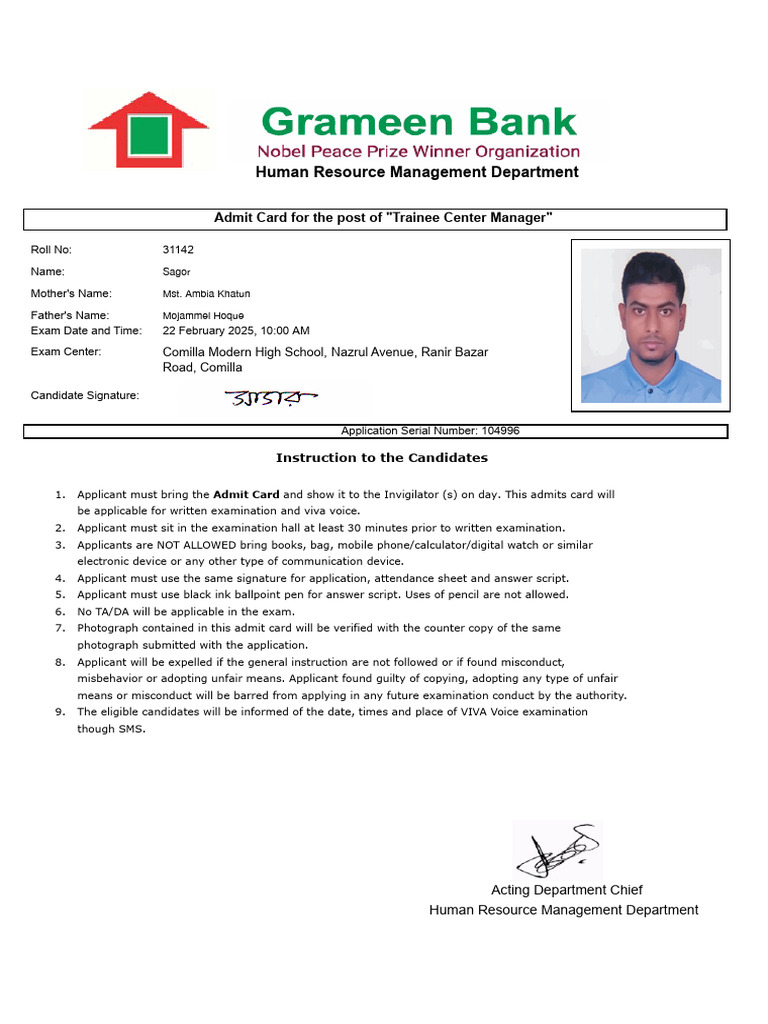 PrintApplicantAdmitCard (1) (2)-1 | PDF