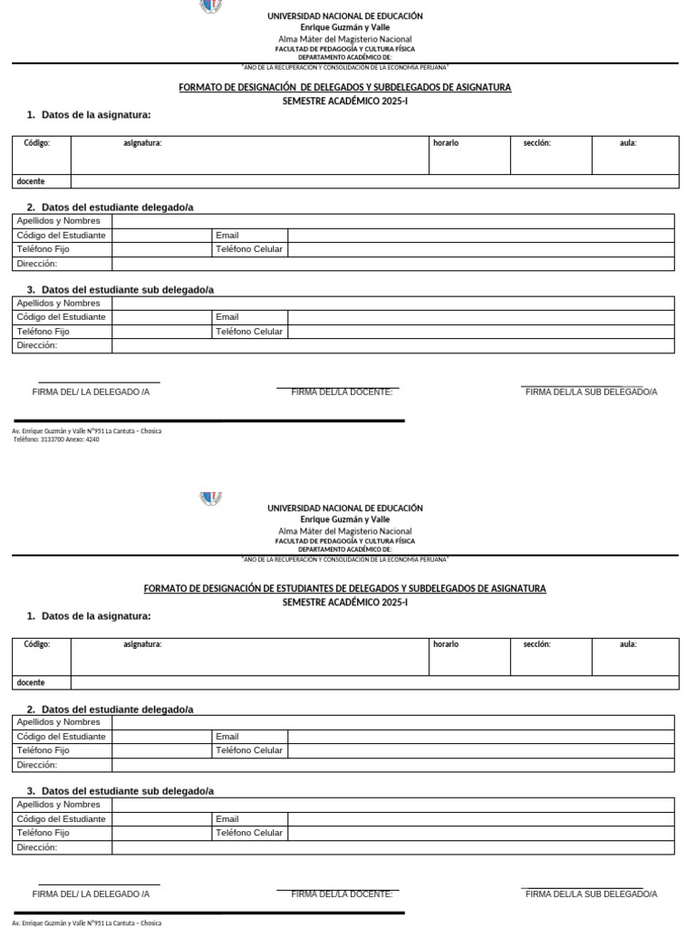 Formato de Eleccion de Delegados Une | PDF | Enseñando | Aprendizaje