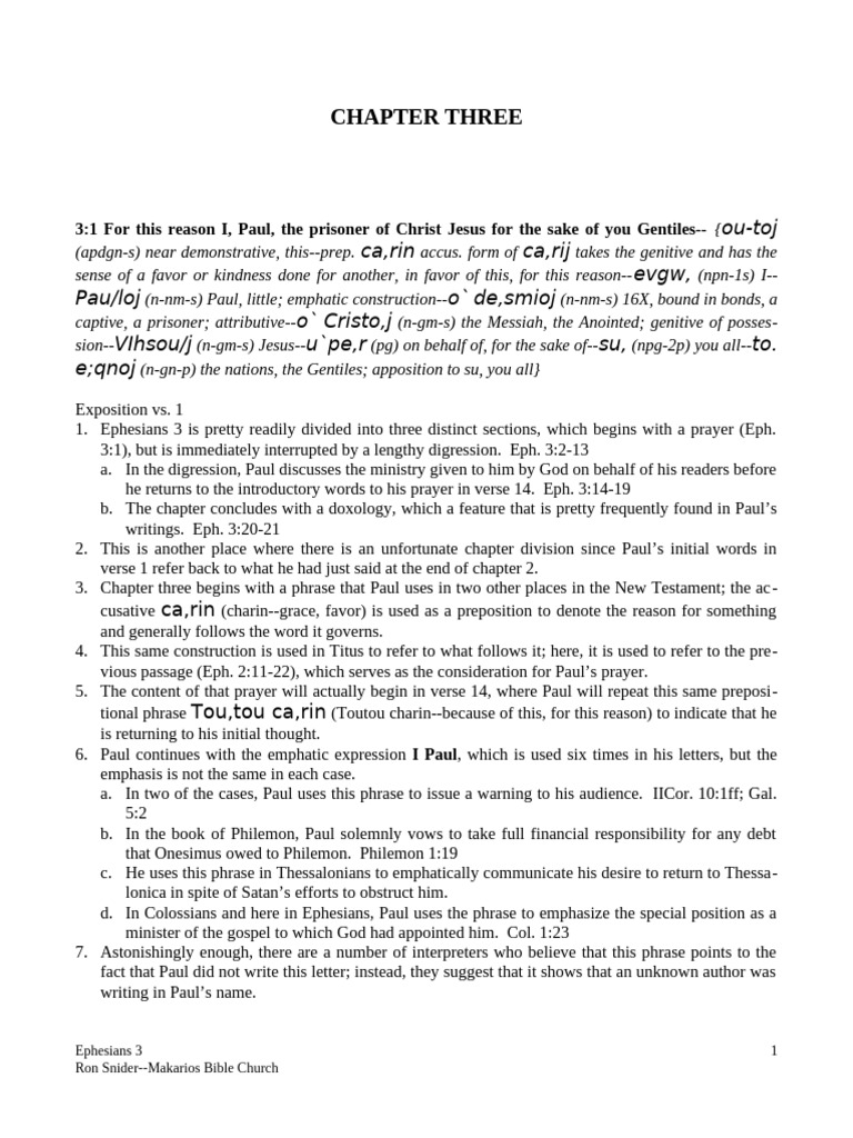 Ephesians 3 | PDF | Paul The Apostle | Revelation