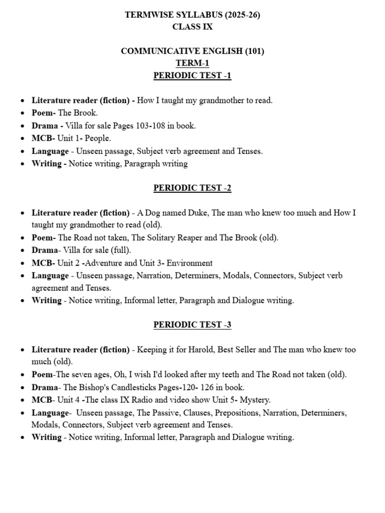 Class Ix Termwise Syllabus (2025-26) | PDF | Geometry | Equations