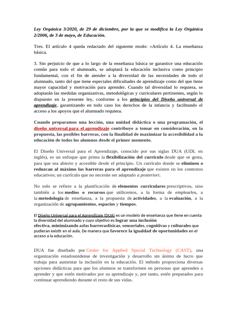 Dua 2022 Al | PDF | Inclusión (Educación) | Plan de estudios