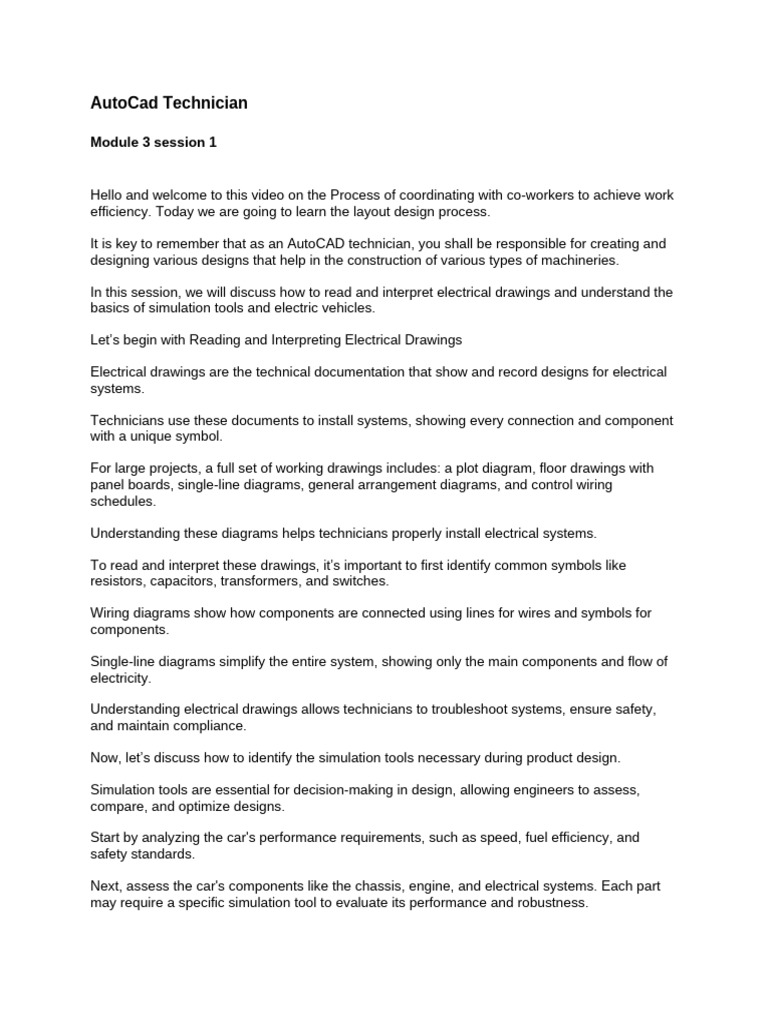 AutoCad Technician (1) | PDF | Reliability Engineering | Simulation