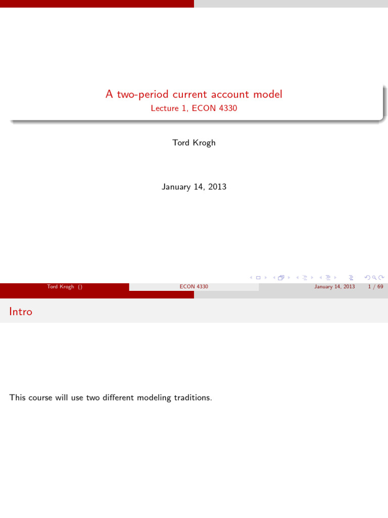 Lecture Part 1 | PDF | Consumption (Economics) | Interest