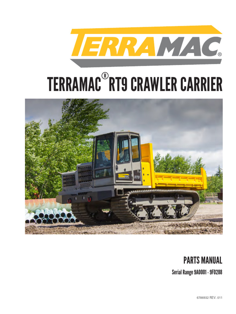 Terramac RT9 Crawler Carrier Parts Manual | PDF | Axle | Washer (Hardware)