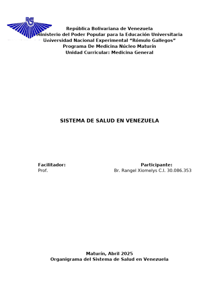 Estructura del Sistema de Salud en Venezuela | PDF | Tuberculosis ...