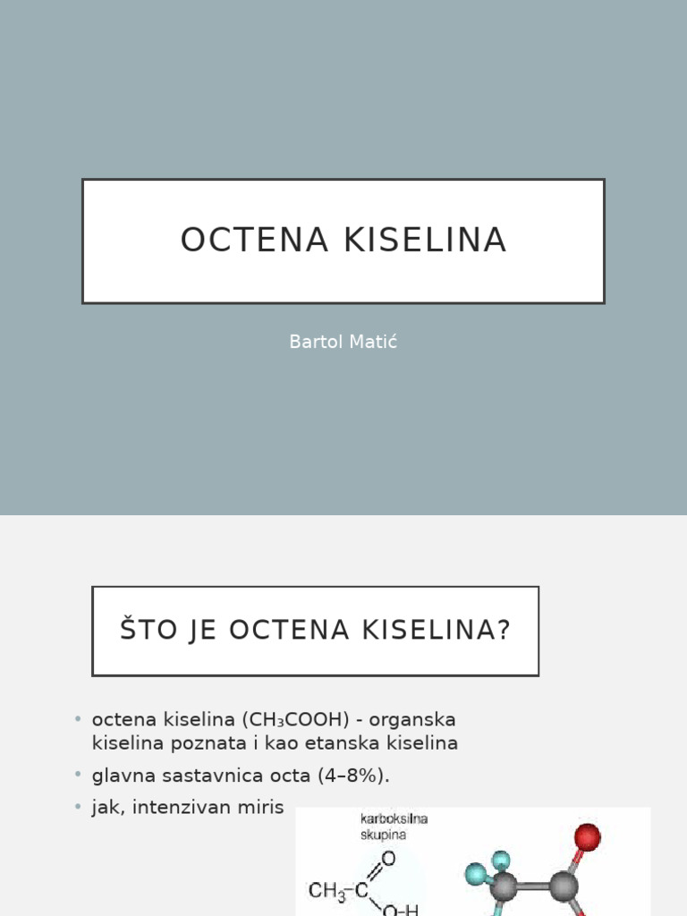 Octena Kiselina | PDF