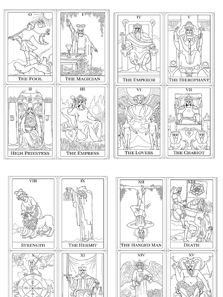 Tarot Rider Carta en Blanco y Negro | PDF