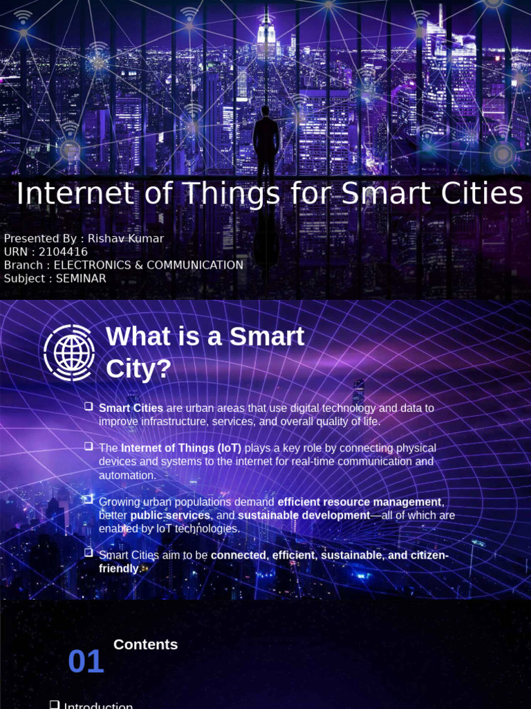 IOT Smart City PowerPoint Templates | PDF | Internet Of Things | Computing
