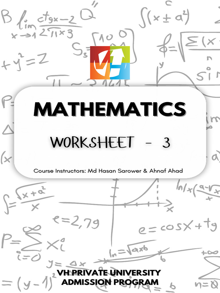 VH Priv Maths - Worksheet 3 | PDF | Average | Arithmetic Mean
