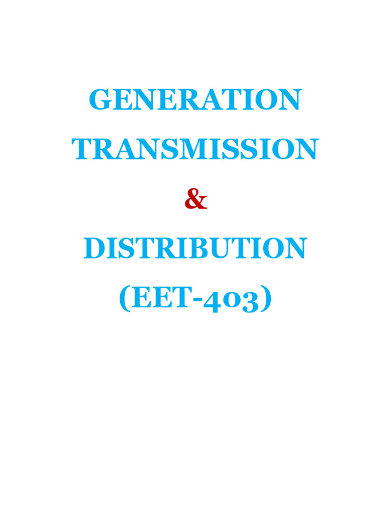 Electricity Generation and Distribution Overview | PDF | High Voltage ...