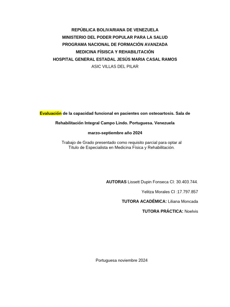 Teg Pnfa MFR Dupin Morales 280325 | PDF | Diagnostico medico | Terapia ...