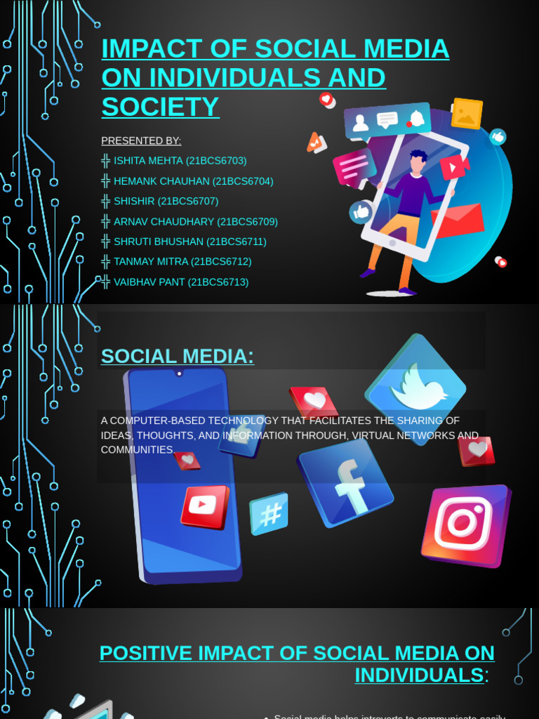 Impact of Social Media On Individuals and Society | PDF
