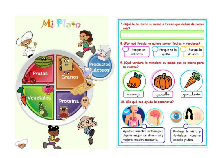 Mi Plato - Actividad Lectura | PDF