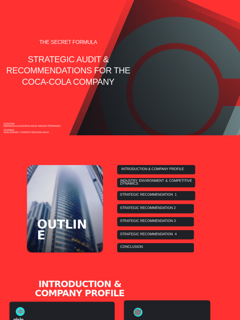 Picture of The Secret Formula Strategic Audit & Recommendations For The Coca-Cola ...