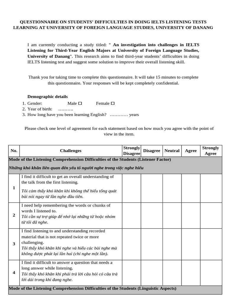 Questionnaire - Interview | PDF