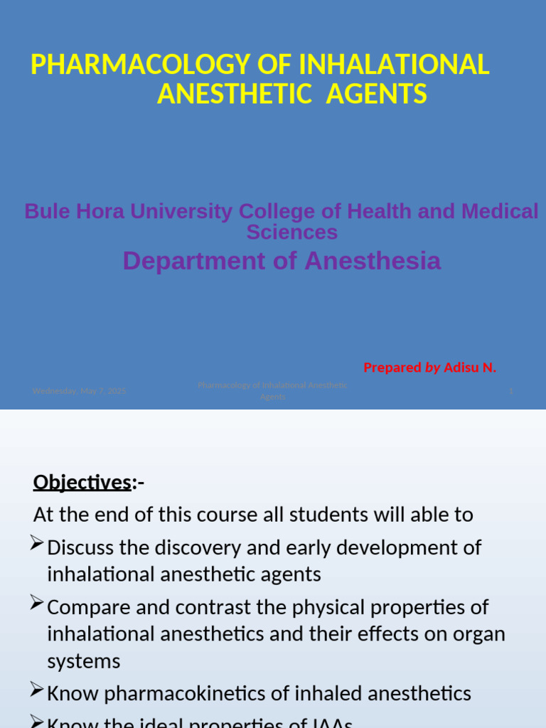 Inhalation Anesthesia | PDF | Anesthesia