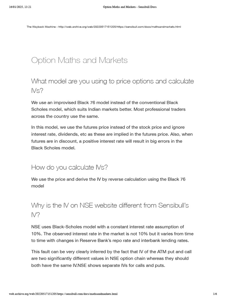 Sensibull Option Pricing Insights | PDF | Option (Finance) | Greeks ...