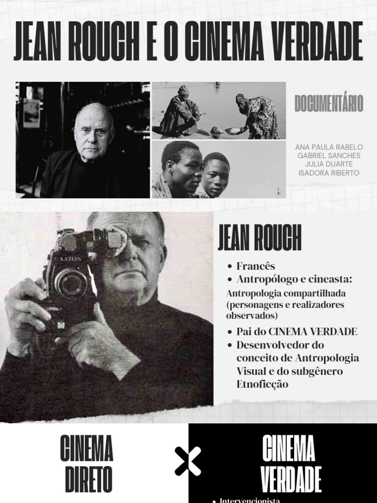 Jean Rouch e o Cinema Verdade: Etnoficção | PDF | Documentário ...