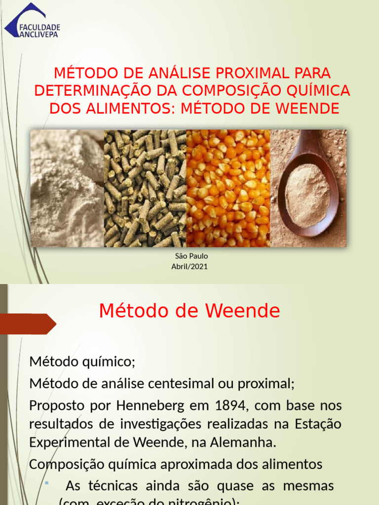 Análise Química pelo Método Weende | PDF | Titulação | Química