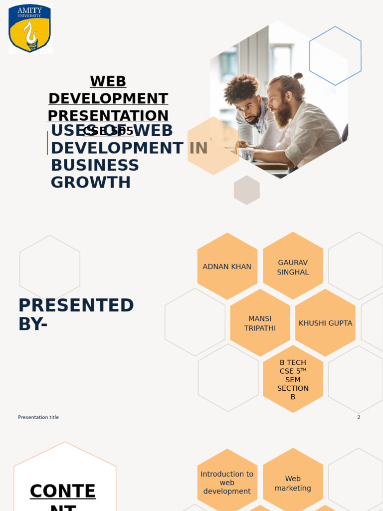 Web Development Presention000 | PDF | World Wide Web | Internet & Web
