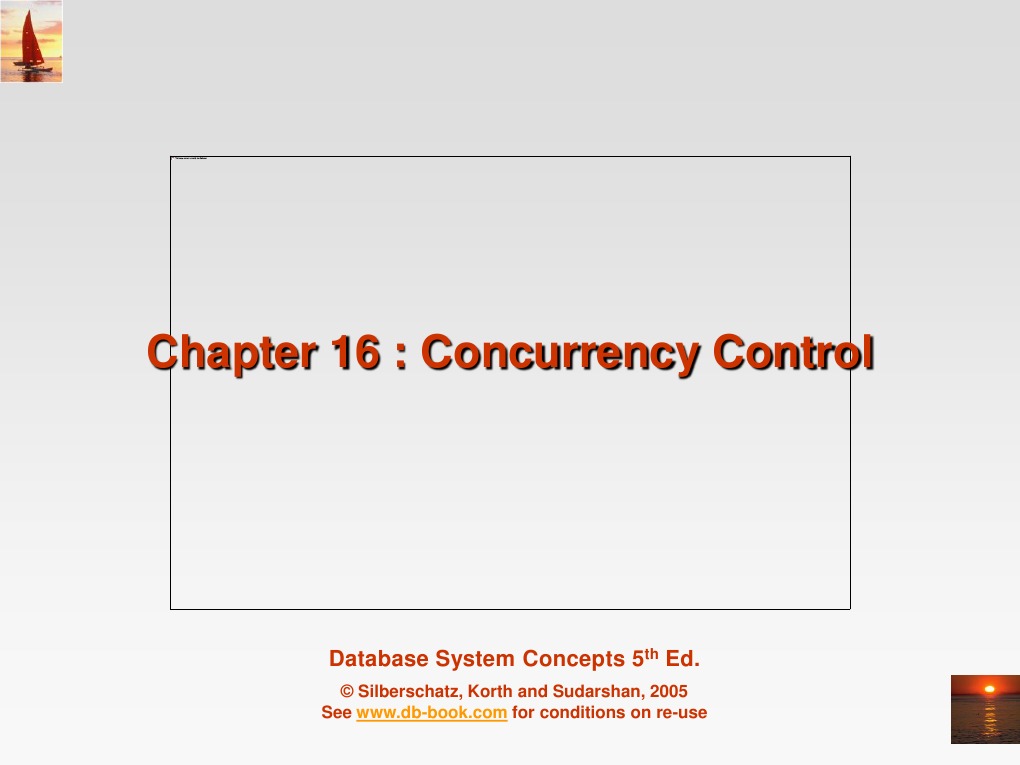 Chapter 16: Concurrency Control: Database System Concepts 5 Ed | PDF ...